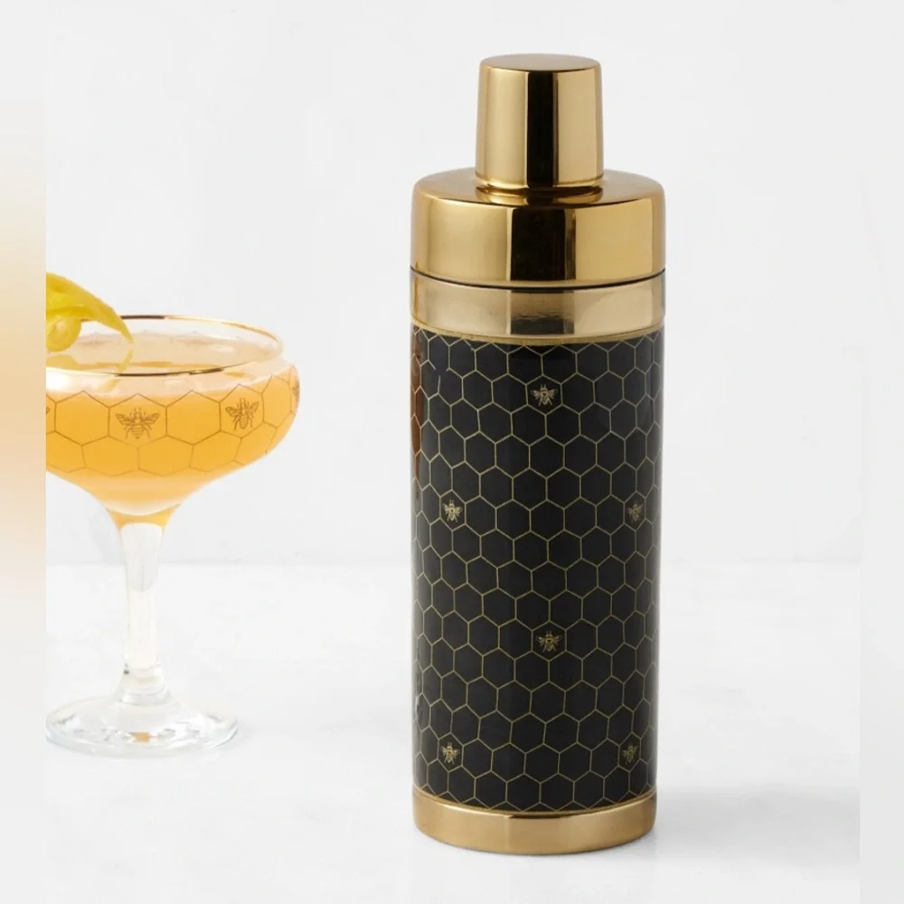 NWT Williams Sonoma Honeycomb Cocktail Shaker